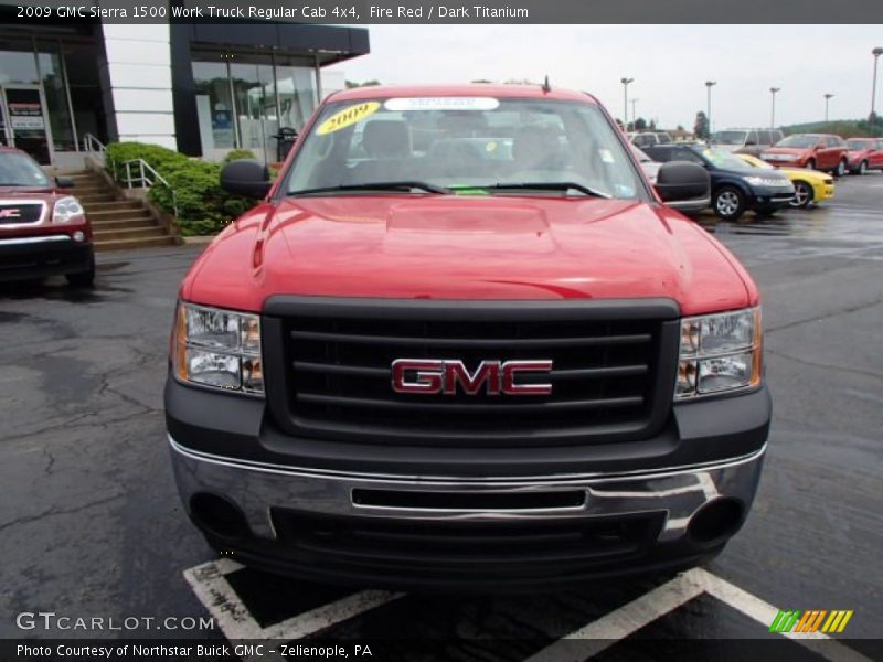 Fire Red / Dark Titanium 2009 GMC Sierra 1500 Work Truck Regular Cab 4x4