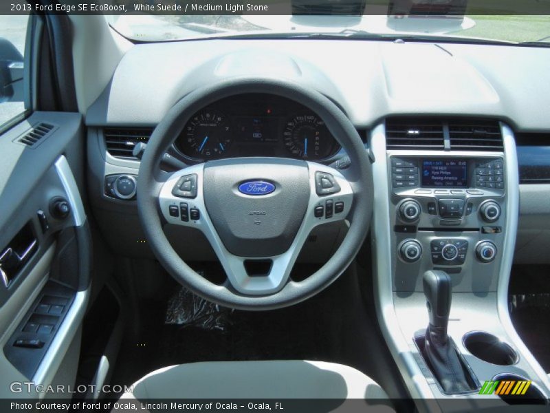 White Suede / Medium Light Stone 2013 Ford Edge SE EcoBoost