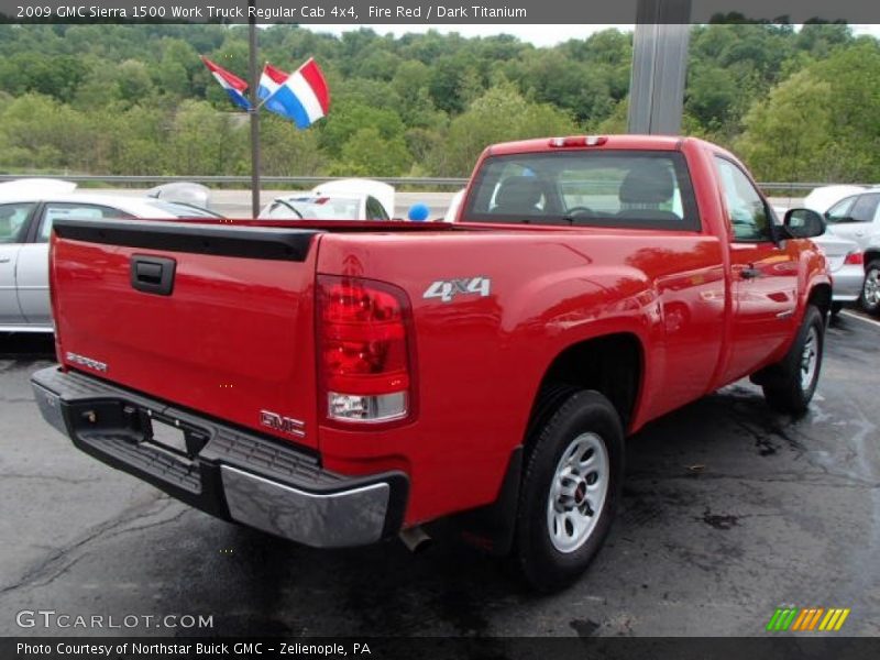 Fire Red / Dark Titanium 2009 GMC Sierra 1500 Work Truck Regular Cab 4x4