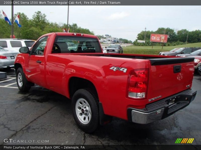 Fire Red / Dark Titanium 2009 GMC Sierra 1500 Work Truck Regular Cab 4x4