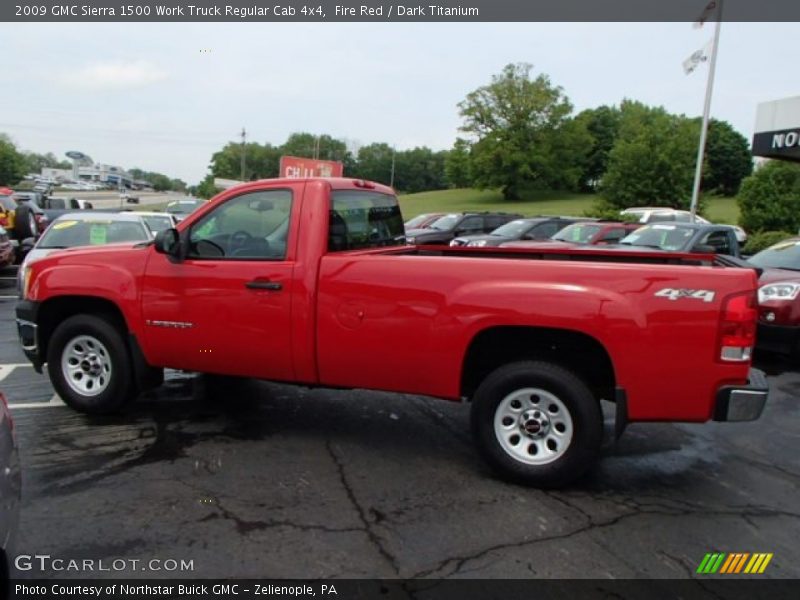 Fire Red / Dark Titanium 2009 GMC Sierra 1500 Work Truck Regular Cab 4x4