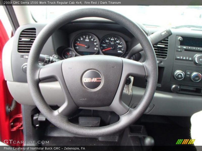 Fire Red / Dark Titanium 2009 GMC Sierra 1500 Work Truck Regular Cab 4x4