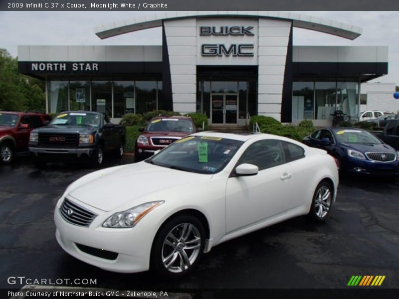 Moonlight White / Graphite 2009 Infiniti G 37 x Coupe