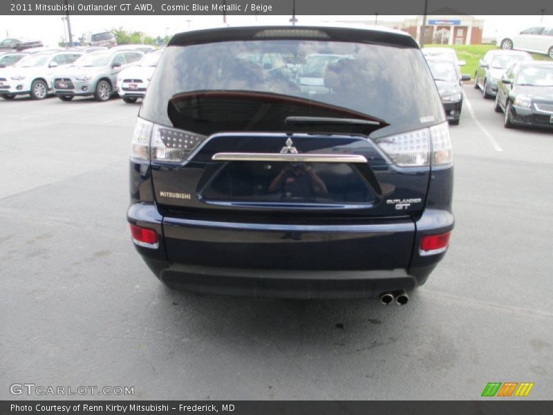 Cosmic Blue Metallic / Beige 2011 Mitsubishi Outlander GT AWD