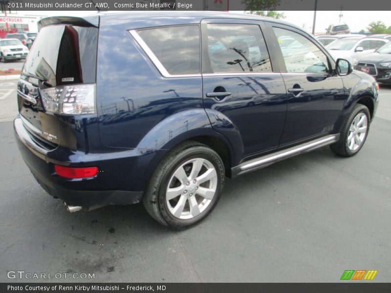 Cosmic Blue Metallic / Beige 2011 Mitsubishi Outlander GT AWD