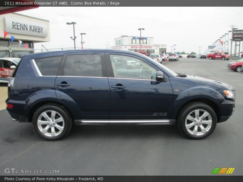 Cosmic Blue Metallic / Beige 2011 Mitsubishi Outlander GT AWD