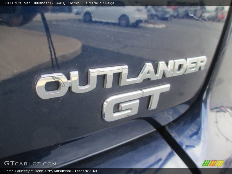 Cosmic Blue Metallic / Beige 2011 Mitsubishi Outlander GT AWD