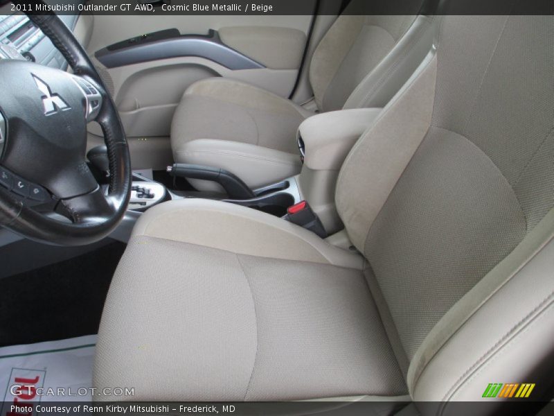 Cosmic Blue Metallic / Beige 2011 Mitsubishi Outlander GT AWD
