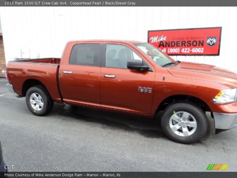 Copperhead Pearl / Black/Diesel Gray 2013 Ram 1500 SLT Crew Cab 4x4