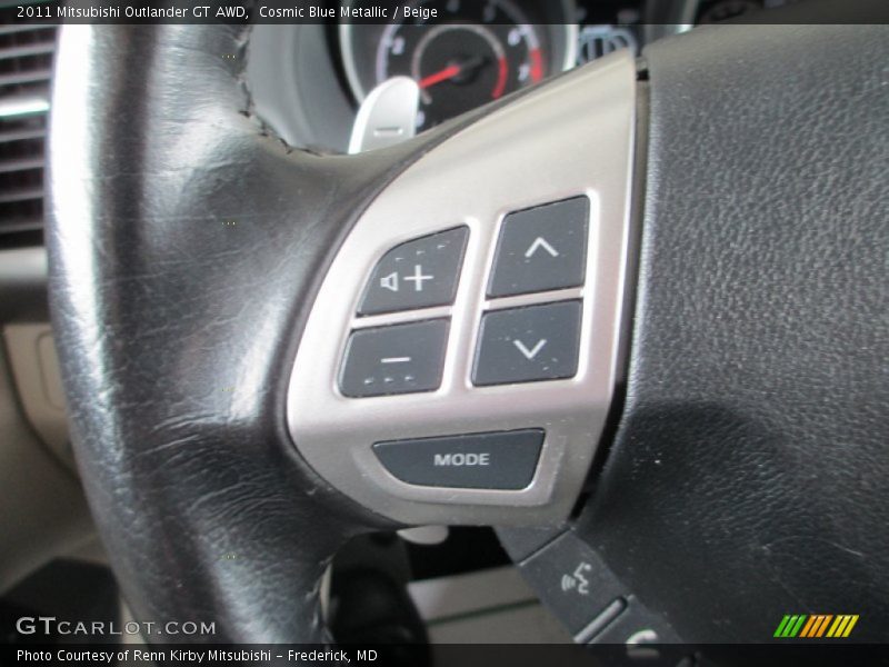 Cosmic Blue Metallic / Beige 2011 Mitsubishi Outlander GT AWD