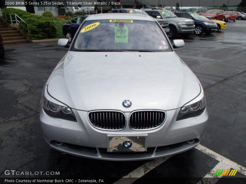 Titanium Silver Metallic / Black 2006 BMW 5 Series 525xi Sedan