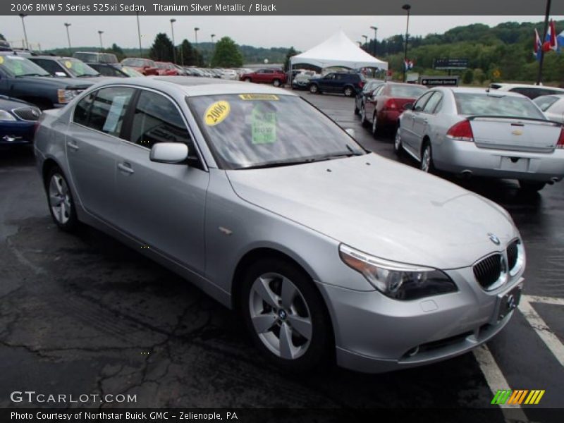 Titanium Silver Metallic / Black 2006 BMW 5 Series 525xi Sedan