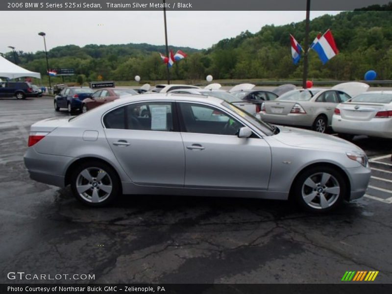 Titanium Silver Metallic / Black 2006 BMW 5 Series 525xi Sedan