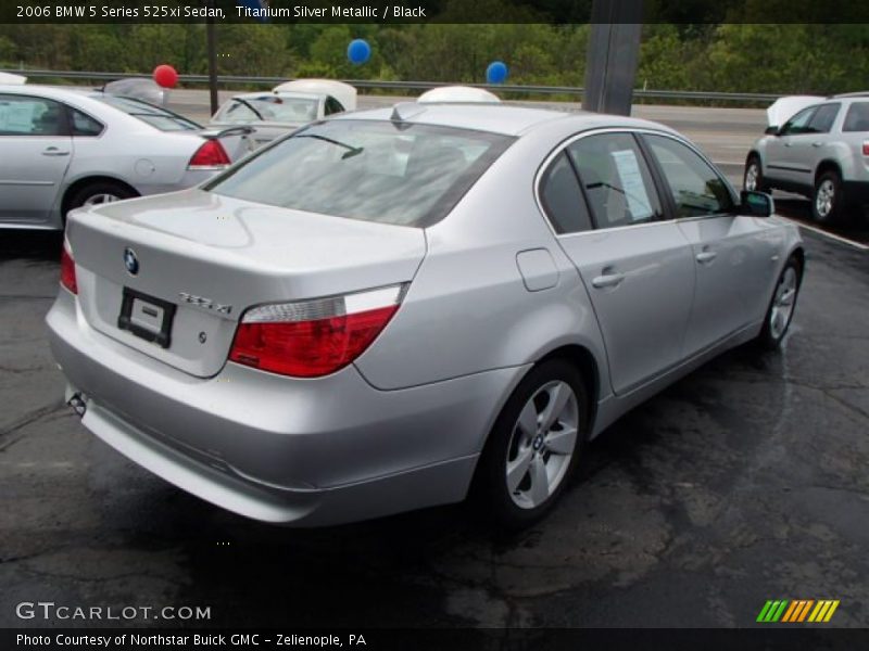 Titanium Silver Metallic / Black 2006 BMW 5 Series 525xi Sedan