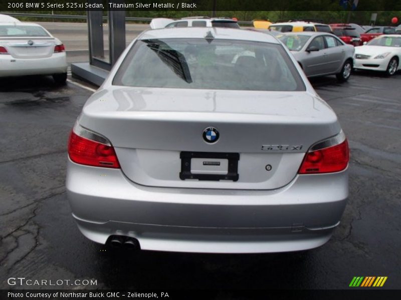 Titanium Silver Metallic / Black 2006 BMW 5 Series 525xi Sedan