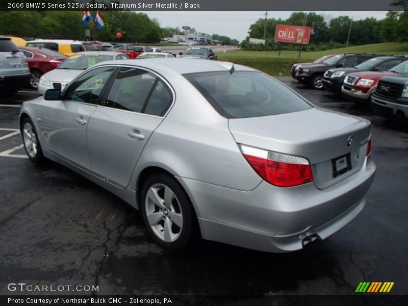 Titanium Silver Metallic / Black 2006 BMW 5 Series 525xi Sedan