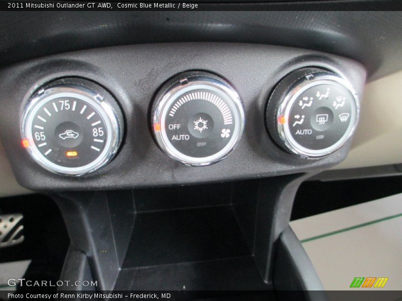 Cosmic Blue Metallic / Beige 2011 Mitsubishi Outlander GT AWD