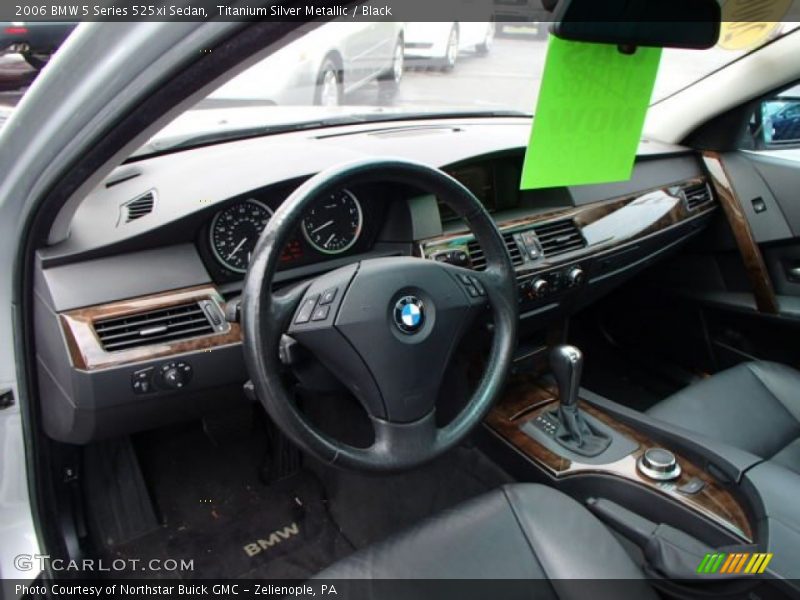 Titanium Silver Metallic / Black 2006 BMW 5 Series 525xi Sedan