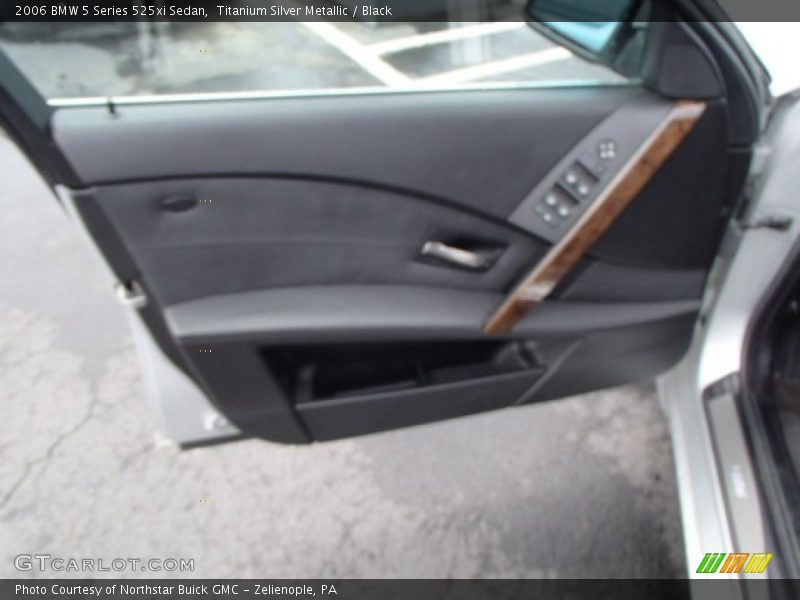 Titanium Silver Metallic / Black 2006 BMW 5 Series 525xi Sedan