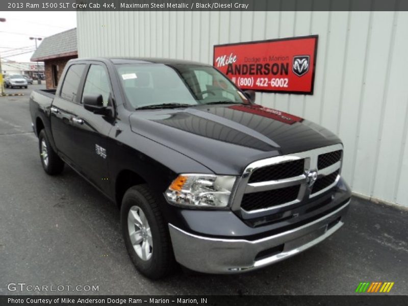 Maximum Steel Metallic / Black/Diesel Gray 2013 Ram 1500 SLT Crew Cab 4x4