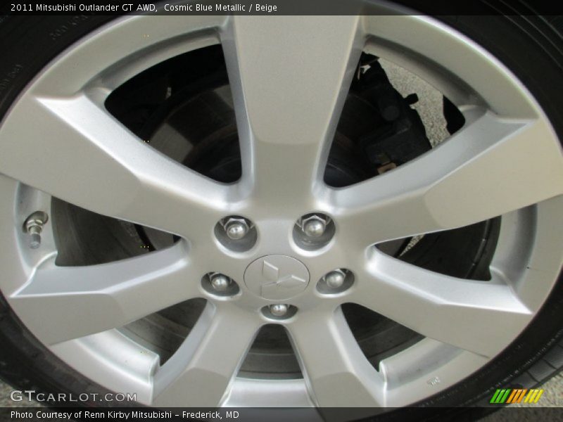 Cosmic Blue Metallic / Beige 2011 Mitsubishi Outlander GT AWD