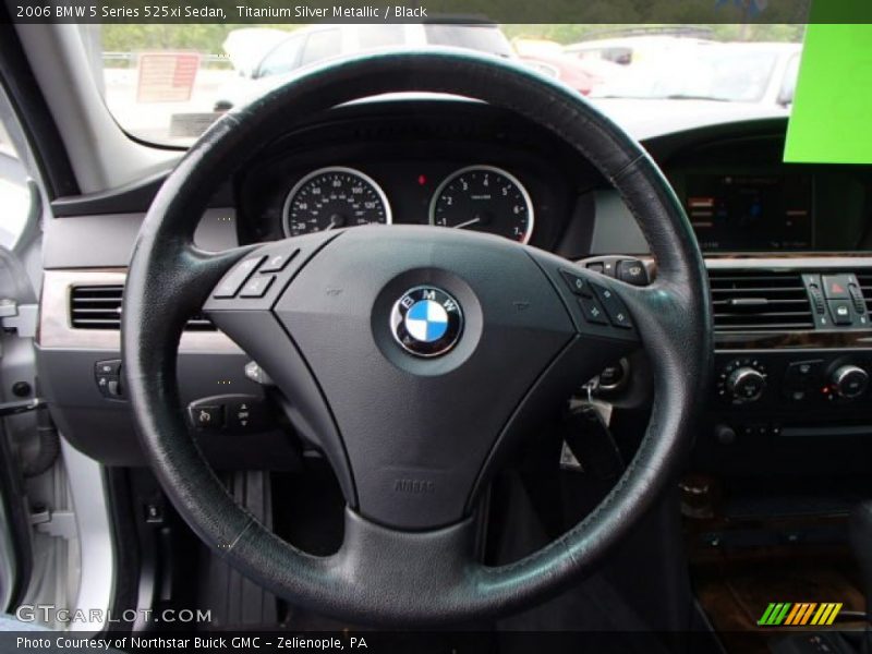 Titanium Silver Metallic / Black 2006 BMW 5 Series 525xi Sedan