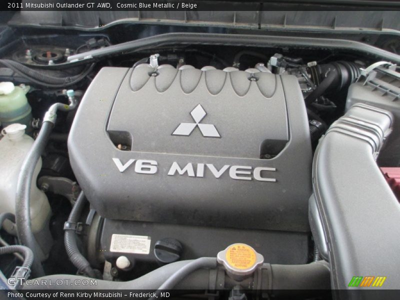 Cosmic Blue Metallic / Beige 2011 Mitsubishi Outlander GT AWD