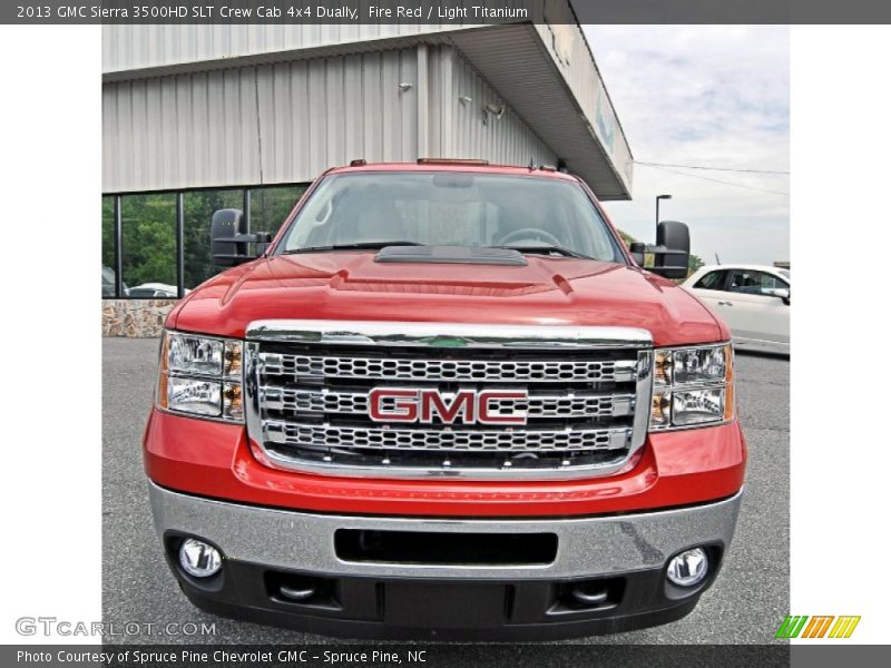 Fire Red / Light Titanium 2013 GMC Sierra 3500HD SLT Crew Cab 4x4 Dually