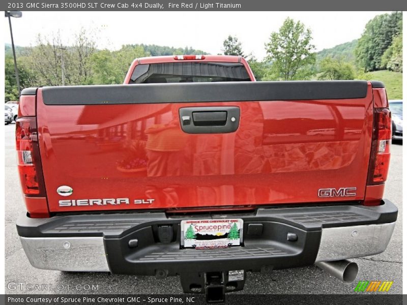 Fire Red / Light Titanium 2013 GMC Sierra 3500HD SLT Crew Cab 4x4 Dually