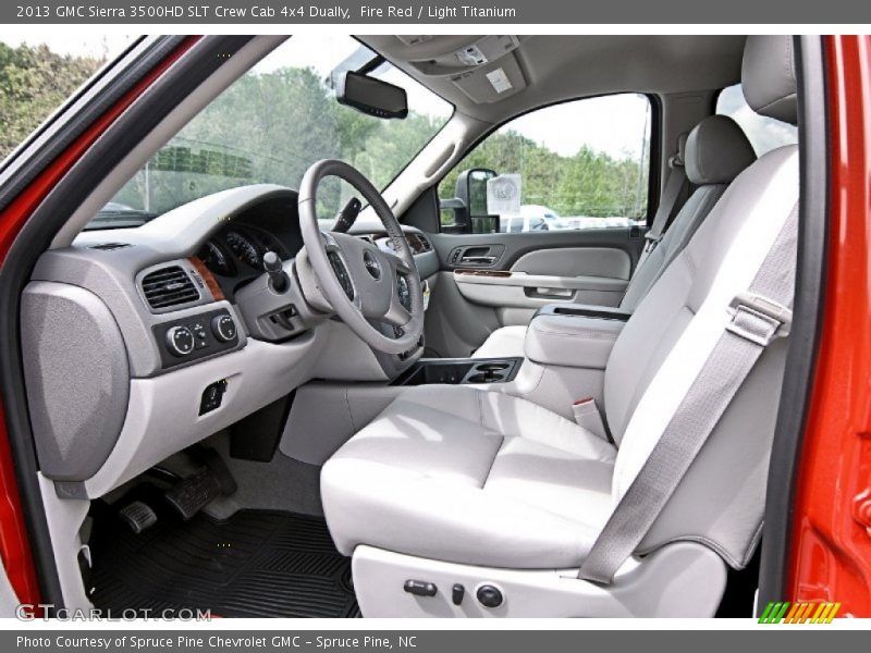  2013 Sierra 3500HD SLT Crew Cab 4x4 Dually Light Titanium Interior