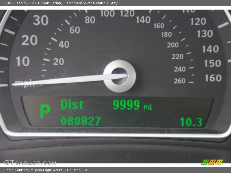 Parchment Silver Metallic / Gray 2007 Saab 9-3 2.0T Sport Sedan
