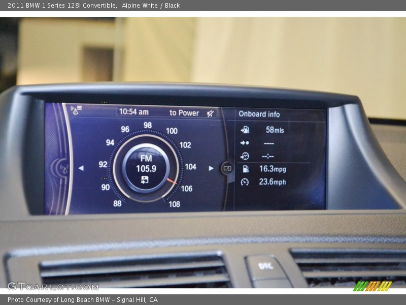 Alpine White / Black 2011 BMW 1 Series 128i Convertible