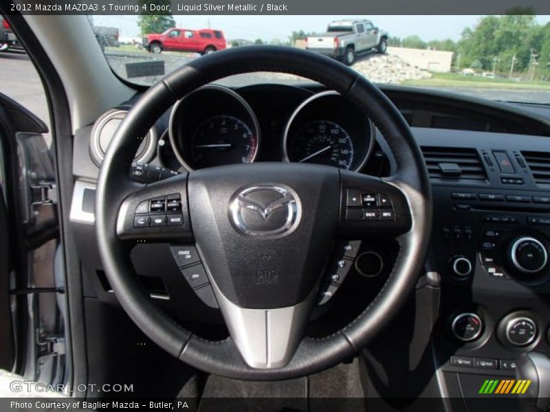 Liquid Silver Metallic / Black 2012 Mazda MAZDA3 s Touring 4 Door
