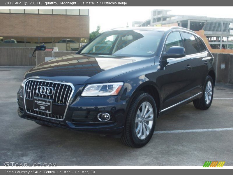 Moonlight Blue Metallic / Pistachio Beige 2013 Audi Q5 2.0 TFSI quattro