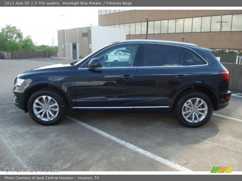 Moonlight Blue Metallic / Pistachio Beige 2013 Audi Q5 2.0 TFSI quattro