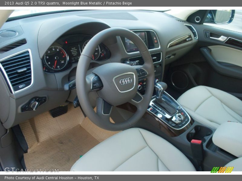 Moonlight Blue Metallic / Pistachio Beige 2013 Audi Q5 2.0 TFSI quattro