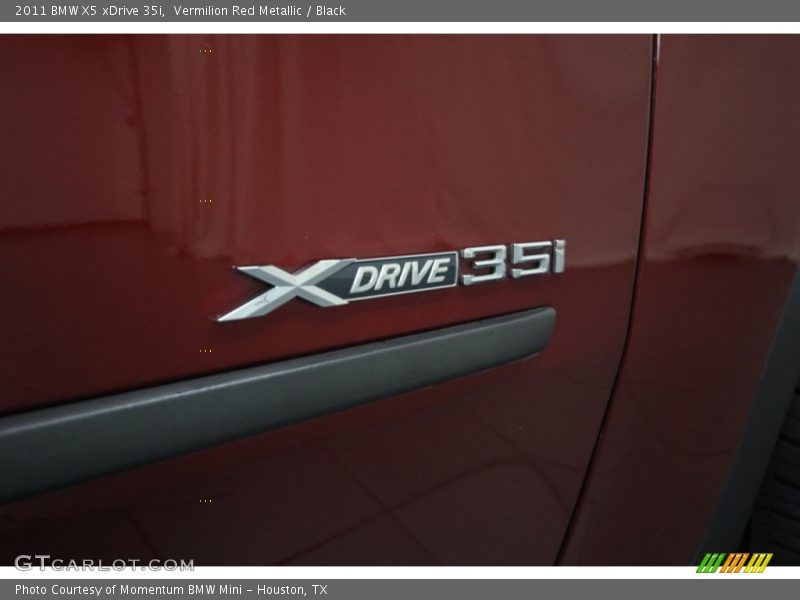 Vermilion Red Metallic / Black 2011 BMW X5 xDrive 35i