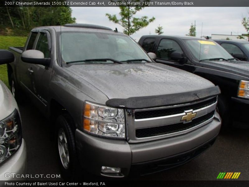 Graystone Metallic / Light Titanium/Ebony Black 2007 Chevrolet Silverado 1500 LTZ Extended Cab 4x4