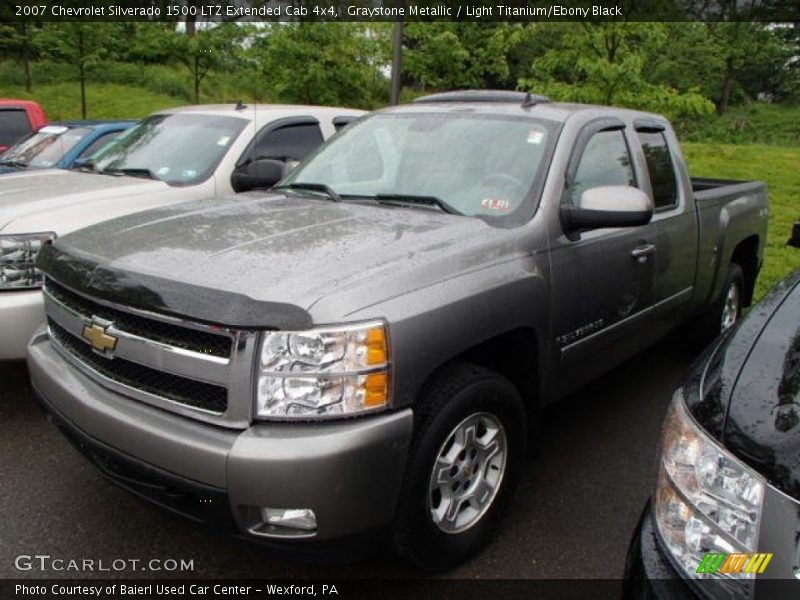 Graystone Metallic / Light Titanium/Ebony Black 2007 Chevrolet Silverado 1500 LTZ Extended Cab 4x4