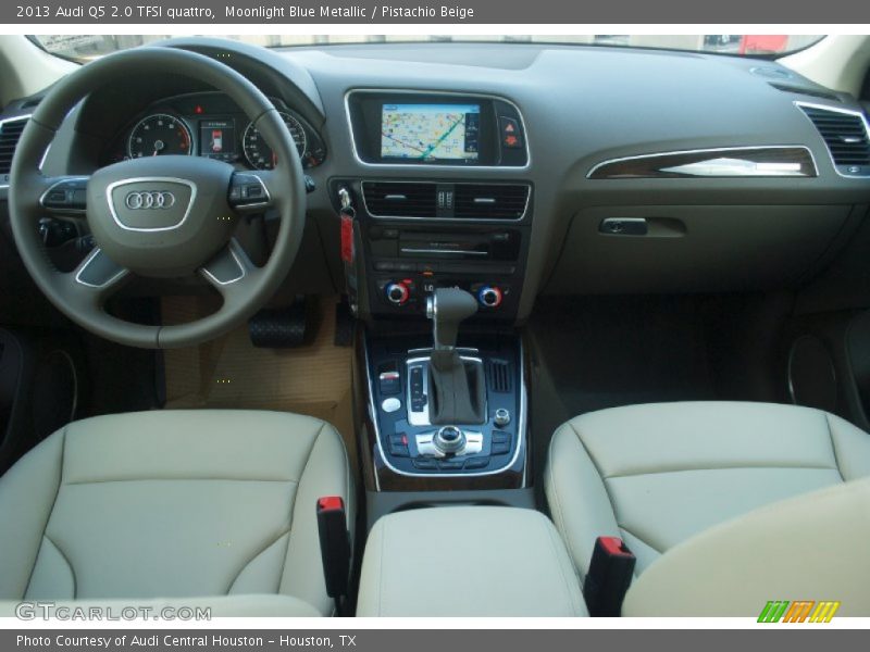 Moonlight Blue Metallic / Pistachio Beige 2013 Audi Q5 2.0 TFSI quattro