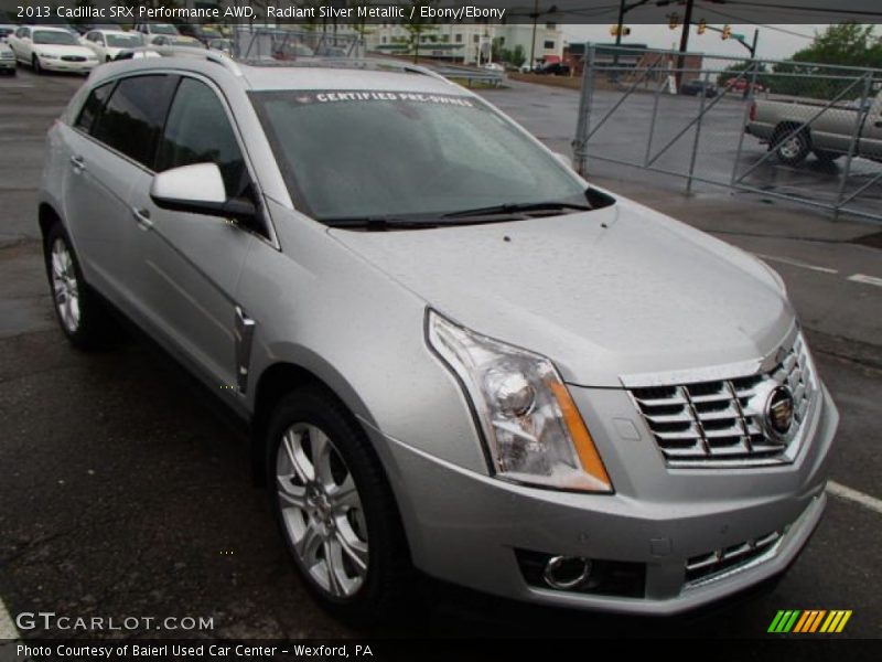 Radiant Silver Metallic / Ebony/Ebony 2013 Cadillac SRX Performance AWD