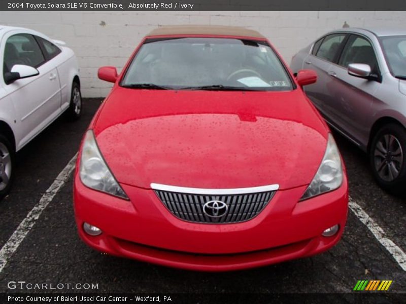 Absolutely Red / Ivory 2004 Toyota Solara SLE V6 Convertible