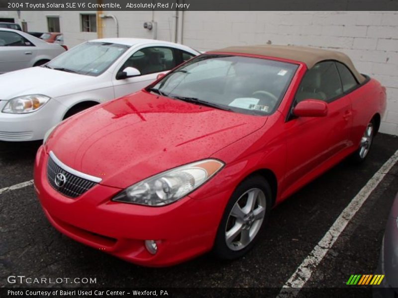 Absolutely Red / Ivory 2004 Toyota Solara SLE V6 Convertible