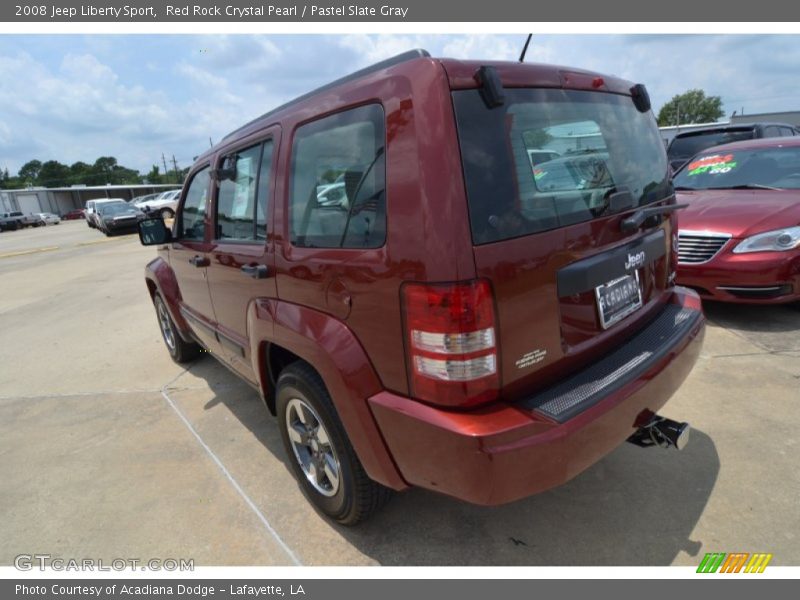Red Rock Crystal Pearl / Pastel Slate Gray 2008 Jeep Liberty Sport