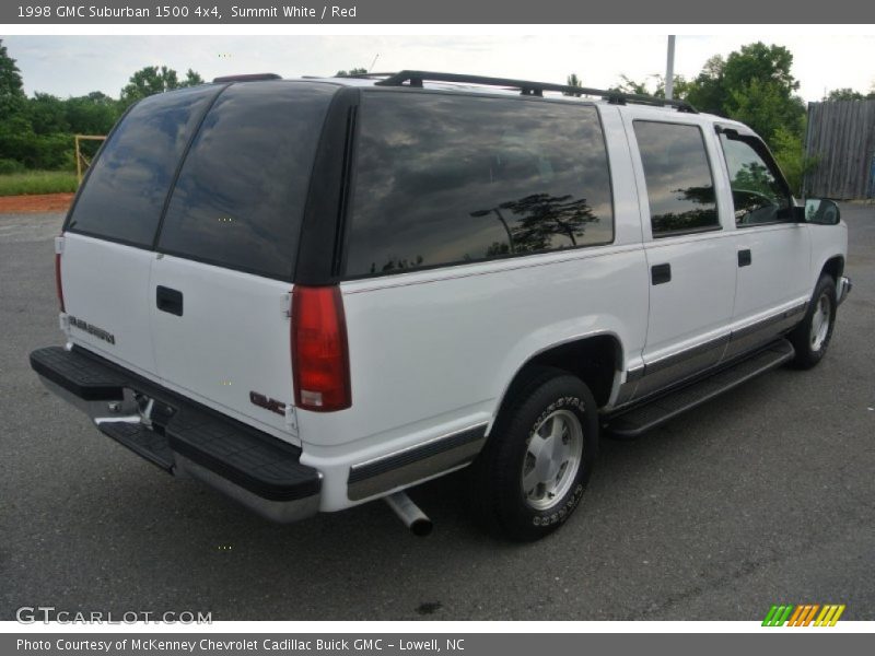 Summit White / Red 1998 GMC Suburban 1500 4x4