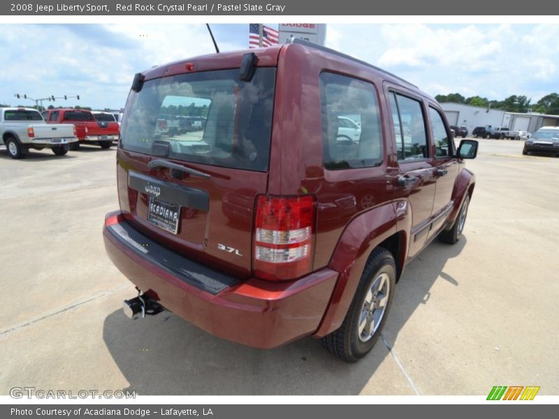 Red Rock Crystal Pearl / Pastel Slate Gray 2008 Jeep Liberty Sport