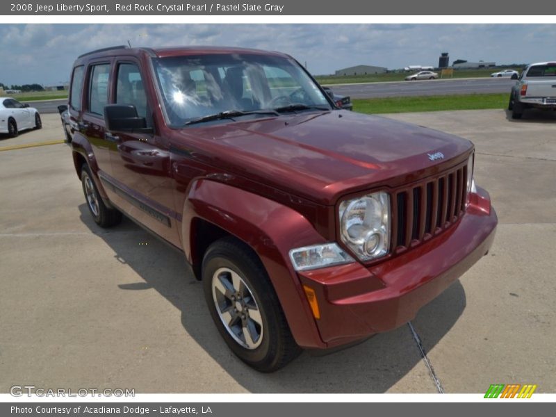 Red Rock Crystal Pearl / Pastel Slate Gray 2008 Jeep Liberty Sport