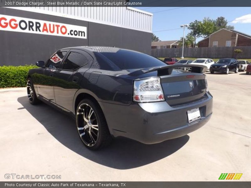 Steel Blue Metallic / Dark Slate Gray/Light Graystone 2007 Dodge Charger