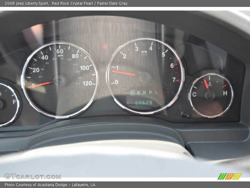 Red Rock Crystal Pearl / Pastel Slate Gray 2008 Jeep Liberty Sport