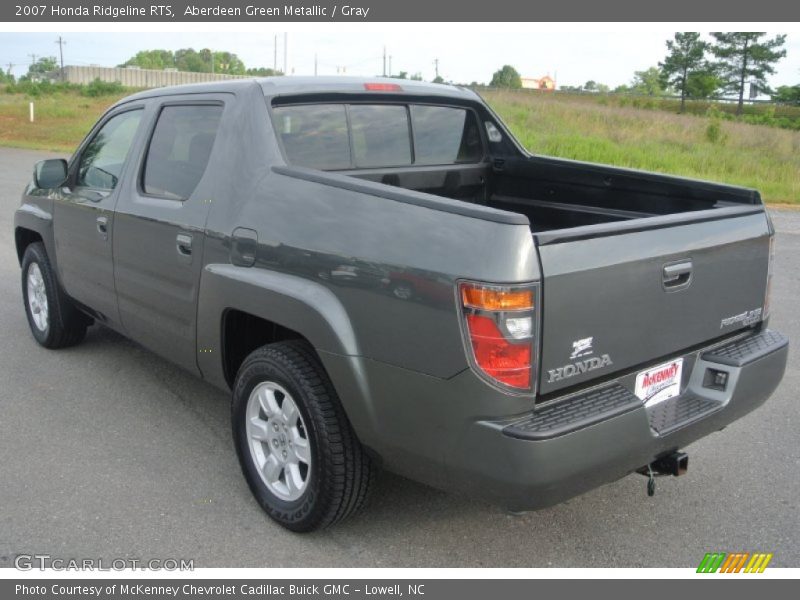 Aberdeen Green Metallic / Gray 2007 Honda Ridgeline RTS